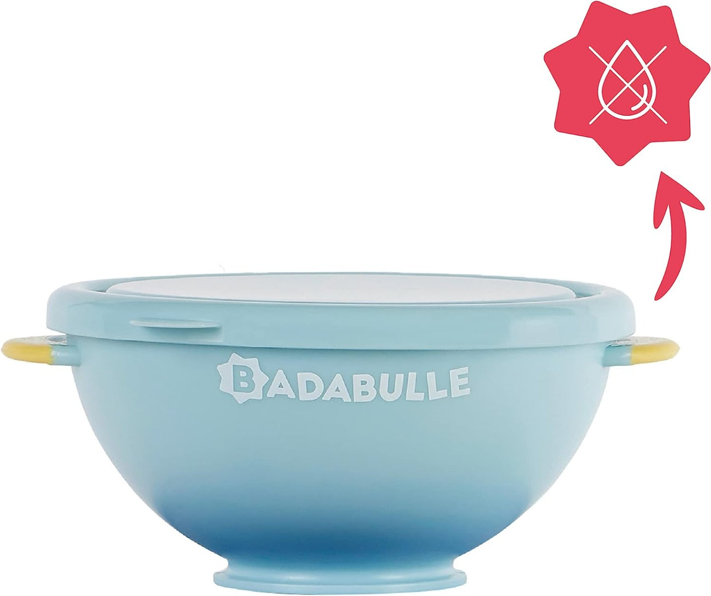 Badabulle Set of 3 Funcolors Bowls with lid and 1 Non Slip Suction Base 330ml Badabulle Yallatoys