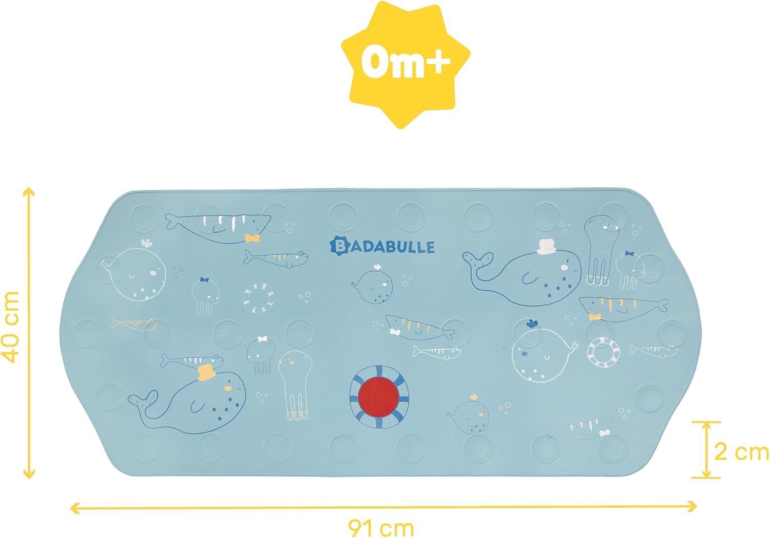 Badabulle XXL Baby Bath mat with Temperature Display Multicolored Badabulle Yallatoys