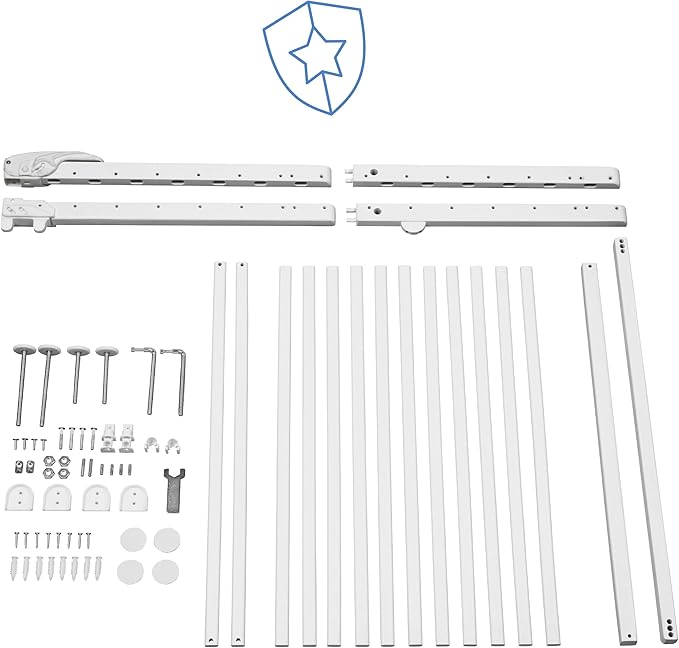 Badabulle Deco Pop White Wooden Extending Baby Gate Badabulle Yallatoys