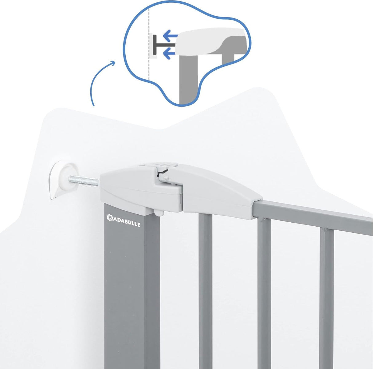 Badabulle Safe And Lock Metal Baby Gate Door And Stair Gates For Baby Badabulle Yallatoys