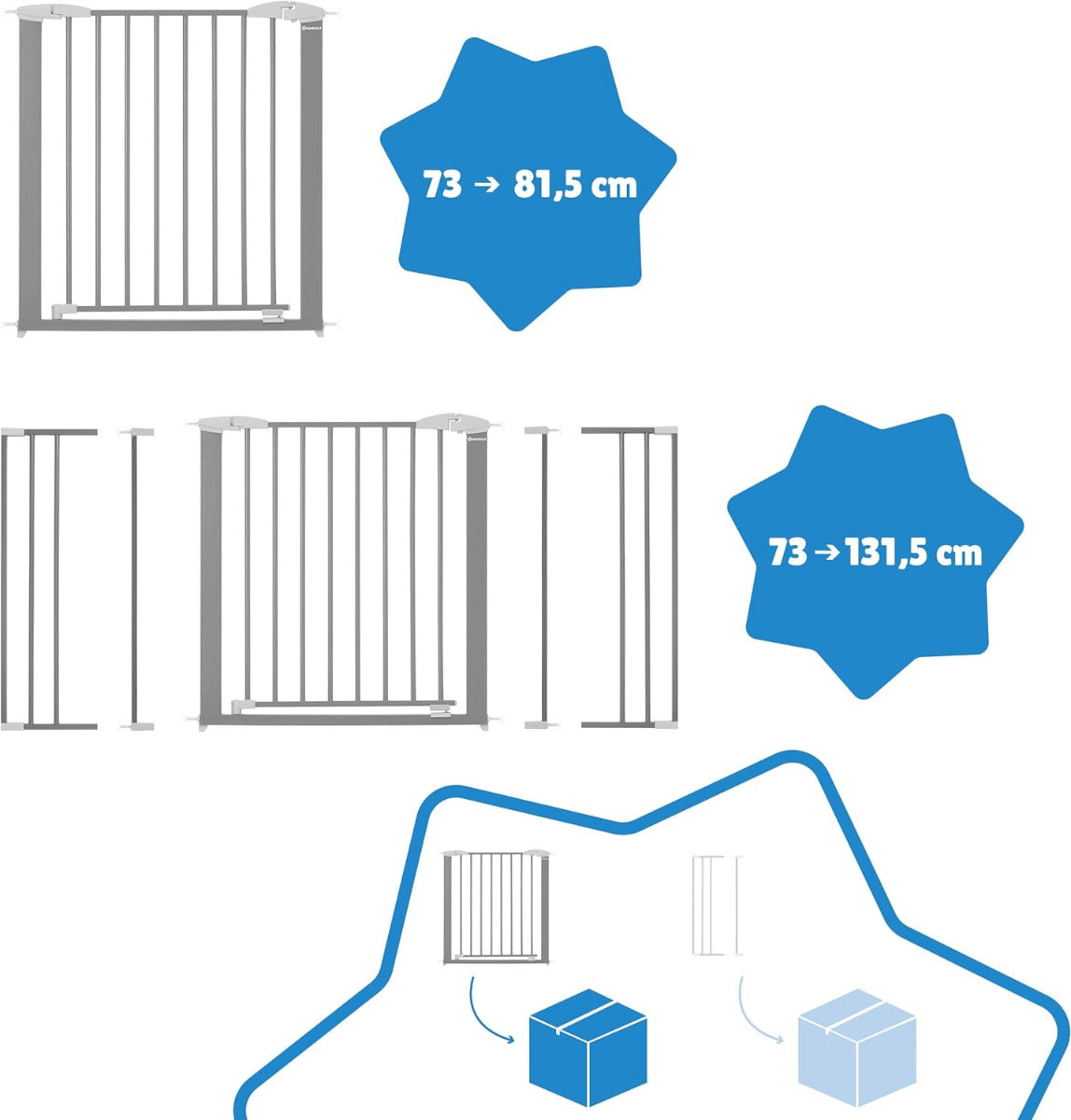 Badabulle Safe And Lock Metal Baby Gate Door And Stair Gates For Baby Badabulle Yallatoys