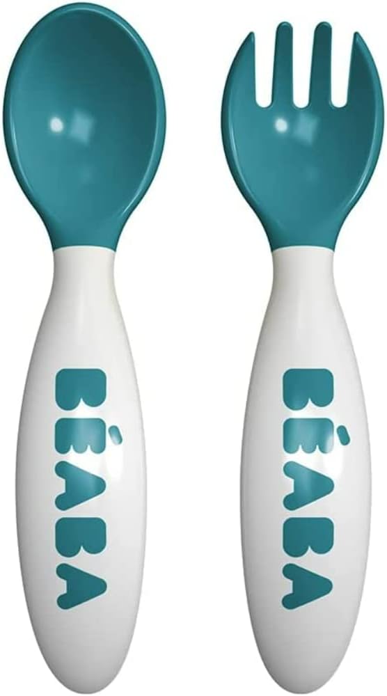 Beaba Training Fork And Spoon 2nd Age Windy Blue Beaba Yallatoys