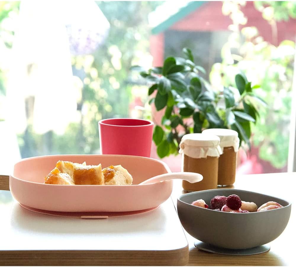 Beaba Silicone Meal Set Of 4 Pink Beaba Yallatoys