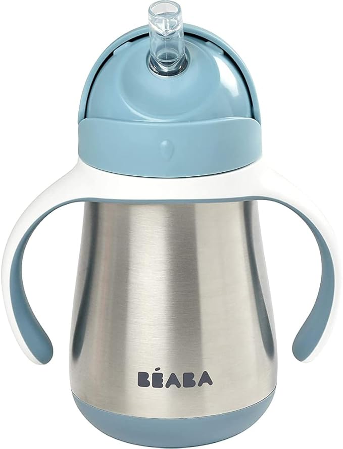 Beaba Stainless Steel Straw Cup Windy Blue 250ml Beaba Yallatoys