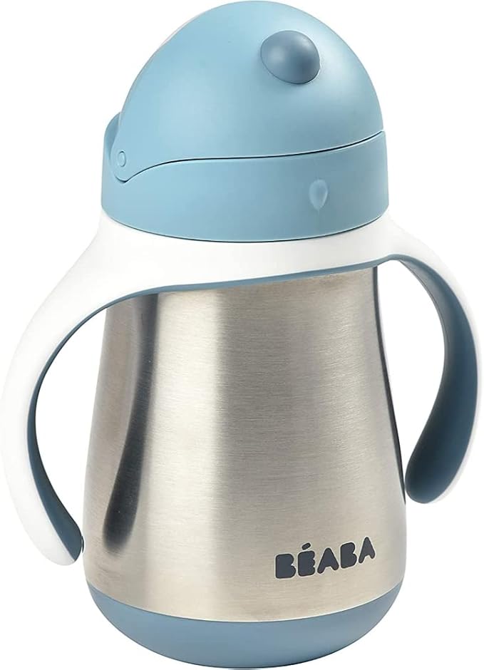 Beaba Stainless Steel Straw Cup Windy Blue 250ml Beaba Yallatoys