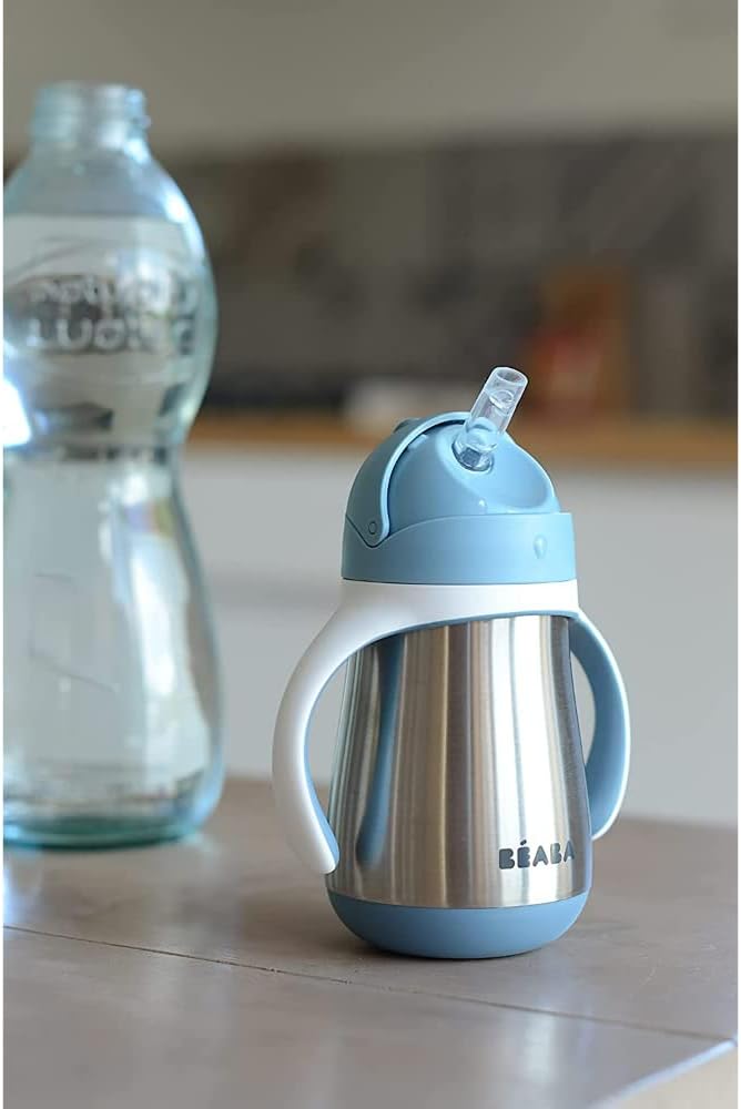 Beaba Stainless Steel Straw Cup Windy Blue 250ml Beaba Yallatoys