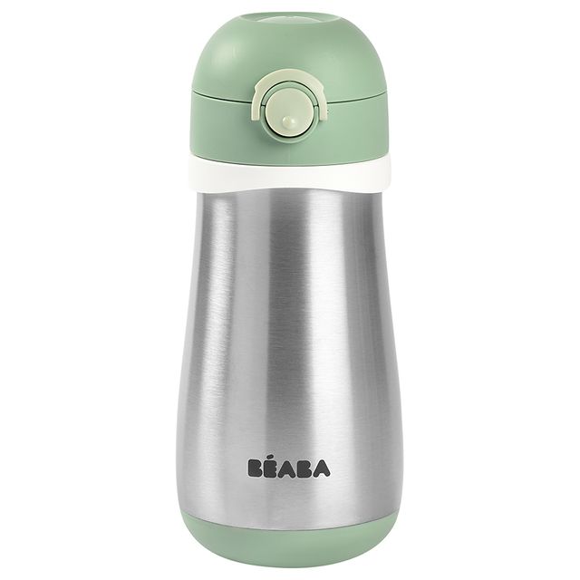 Beaba Stainless Steel Bottle With Handle 350ml Sage Beaba Yallatoys