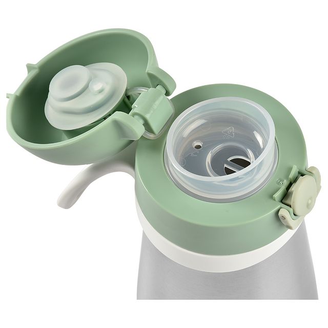 Beaba Stainless Steel Bottle With Handle 350ml Sage Beaba Yallatoys