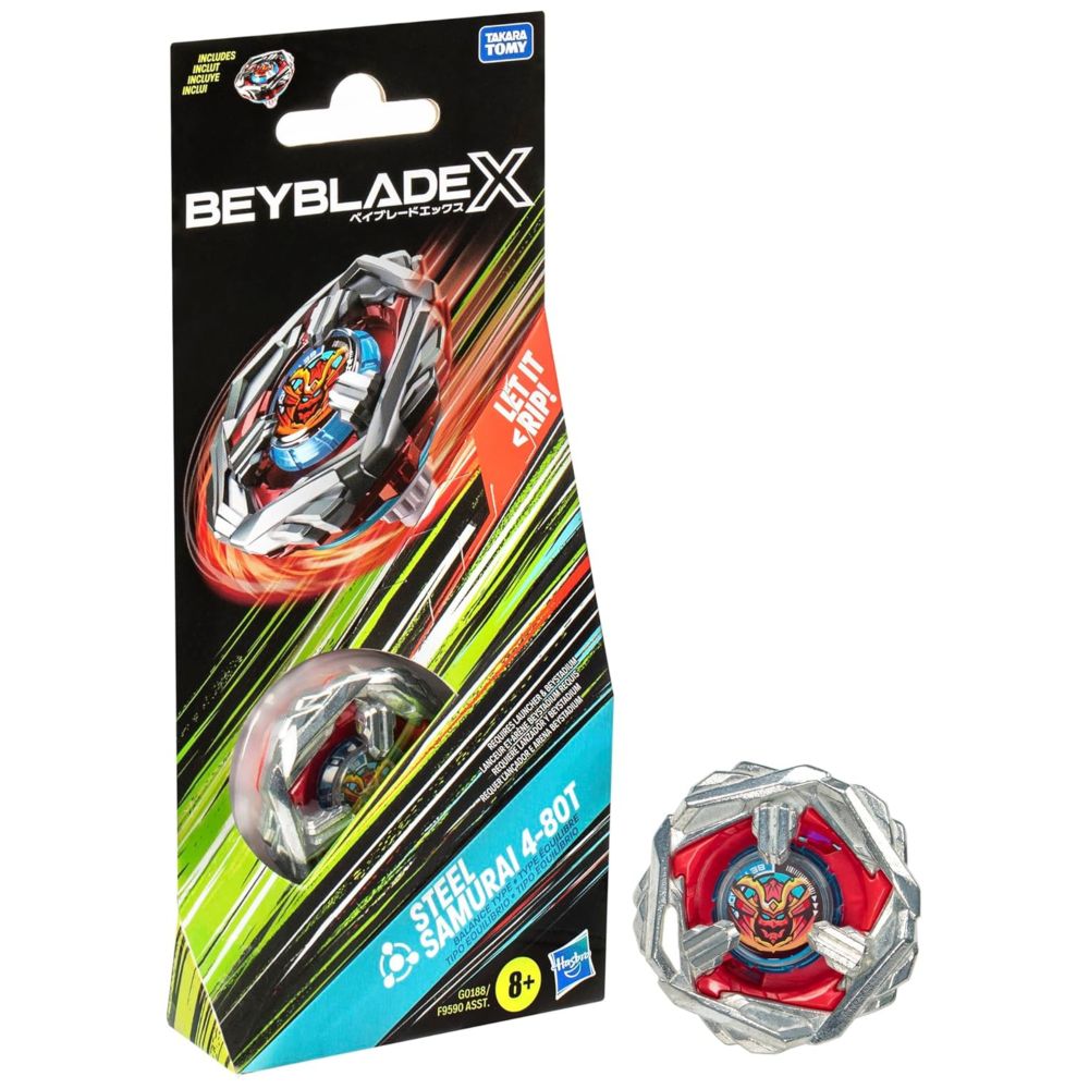 Buy Beyblade X Steel Samurai 4 80T Booster Pack Set | Yallatoys.com