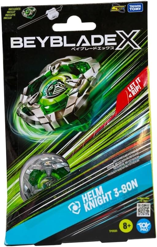 Buy Beyblade X Launcher Helm Knight 3 80n Right Spinning Defense Type Top And Launcher | Yallatoys.com