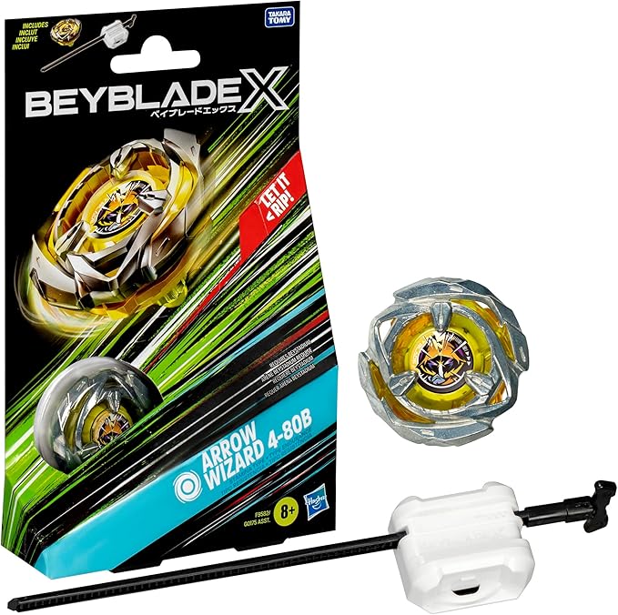 Buy Beyblade X Launcher Arrow Mysterious 4 80b Right Spinning Stamina Type Top And Launcher | Yallatoys.com