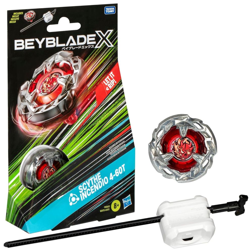 Buy Beyblade X Launcher Scythe Incendio 4 60T Starter Pack Set | Yallatoys.com