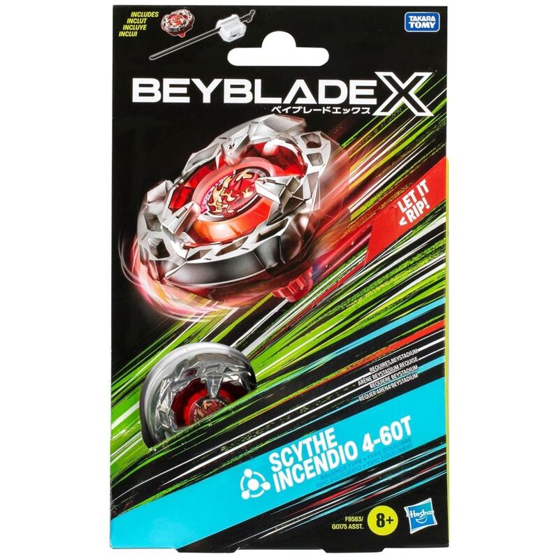 Buy Beyblade X Launcher Scythe Incendio 4 60T Starter Pack Set | Yallatoys.com