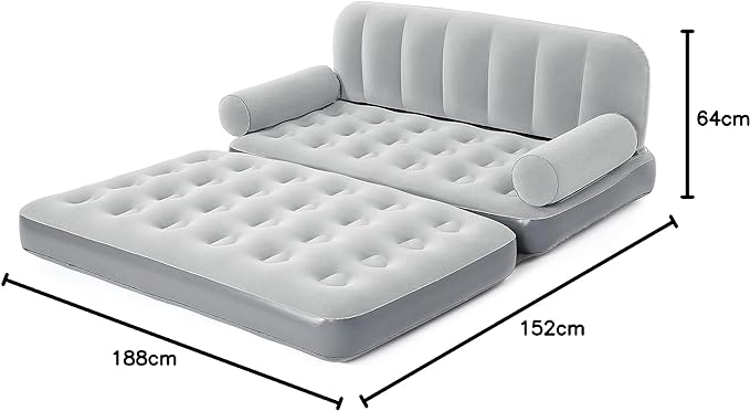 Buy Bestway 3 in 1 Couch Built-in AC Pump Inflatable Living Room Air Sofa Bed 188 cm x 152 cm x 64 cm | Yallatoys.com