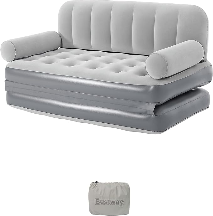 Buy Bestway 3 in 1 Couch Built-in AC Pump Inflatable Living Room Air Sofa Bed 188 cm x 152 cm x 64 cm | Yallatoys.com