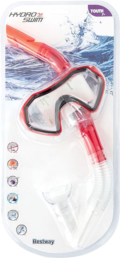 Buy Bestway Hydro-Swim Sparkling Sea Snorkel Set  Red | Yallatoys.com