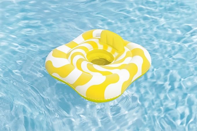 Buy Bestway Swim Safe Comfort Plush Wavy Square 2 Ring Baby Boat | Yallatoys.com