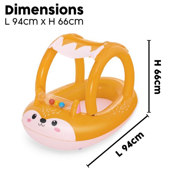 Buy Bestway Friendly Fox Shaded Baby Boat | Yallatoys.com