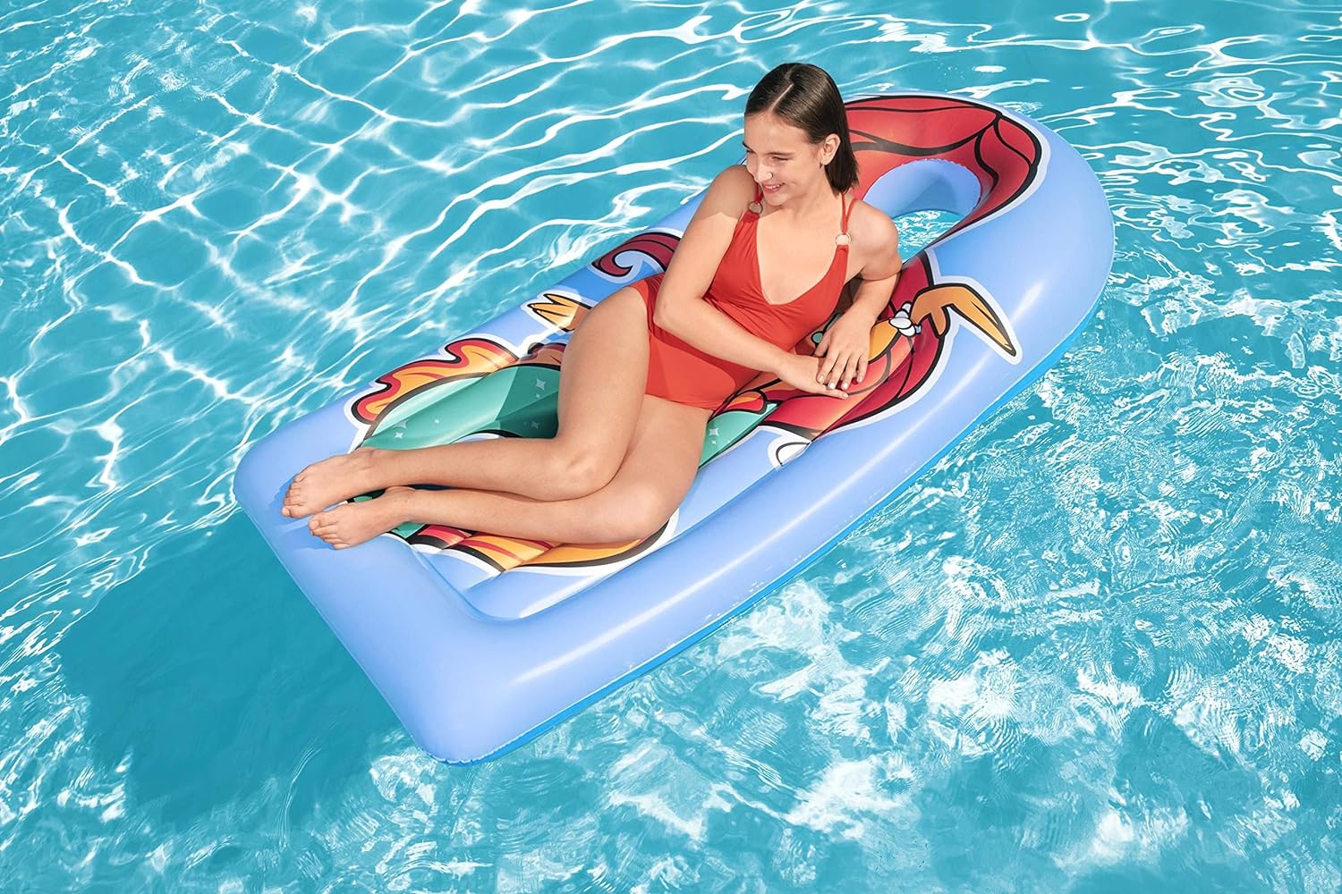 Buy Bestway Face Flip Air Mat Mermaid | Yallatoys.com