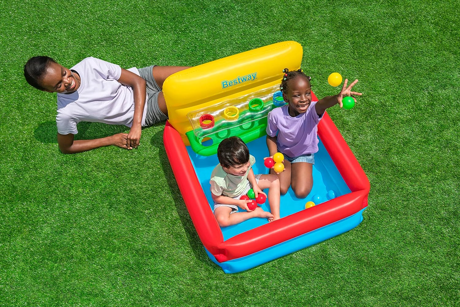 Buy Bestway Sort n Play Ball Pit Set with 15 Play Balls 1.04 m x 94 cm x 61 cm | Yallatoys.com