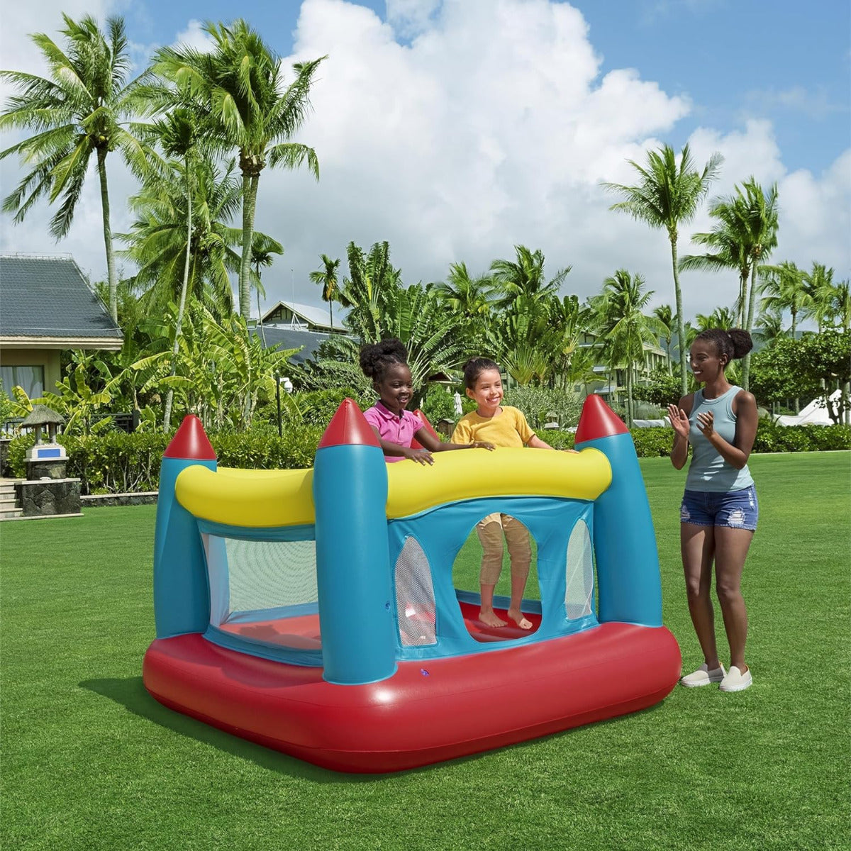 Buy Bestway Royal Leap Kids Inflatable Bouncy House 1.75 m x 1.73 m x 1.27 m | Yallatoys.com