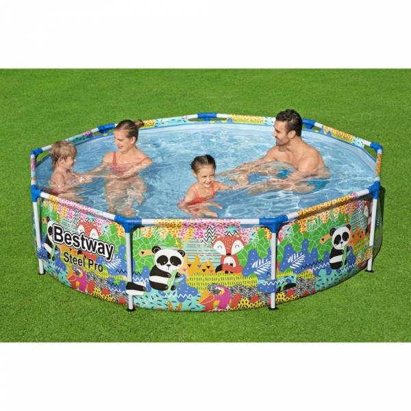 Buy Bestway Steel Pro Above Ground Pool Round 2.74m x 0.66m (Free Installation in 24hrs) | Yallatoys.com