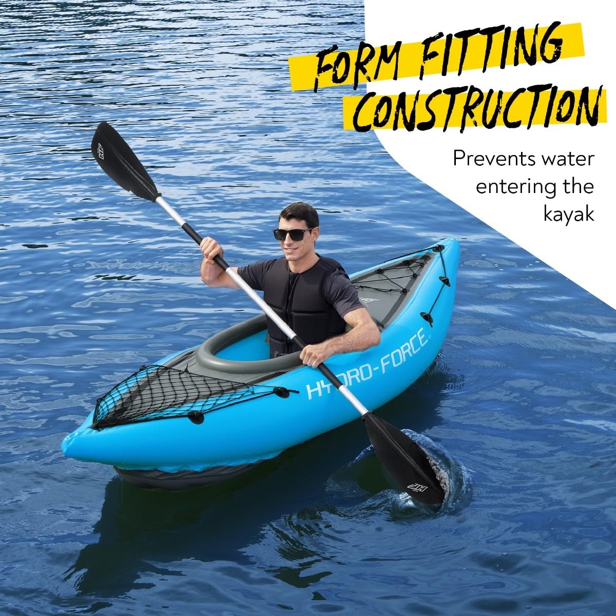 Buy Bestway Hydro-Force Cove Champion 1 Person Inflatable Kayak Set | Yallatoys.com