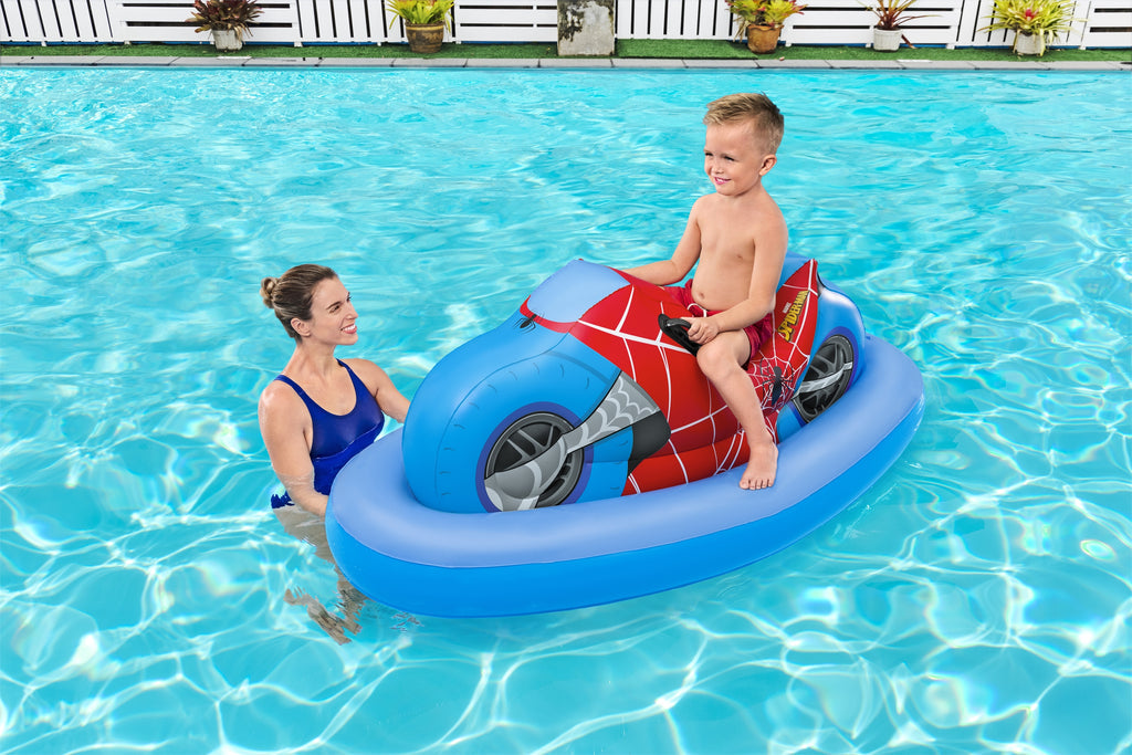 Buy Bestway Spider-Man Sporty Motorcycle Ride-On Float | Yallatoys.com