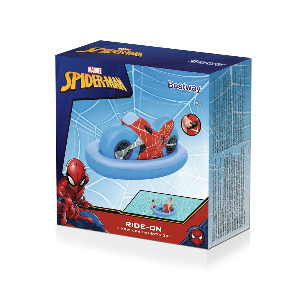 Buy Bestway Spider-Man Sporty Motorcycle Ride-On Float | Yallatoys.com