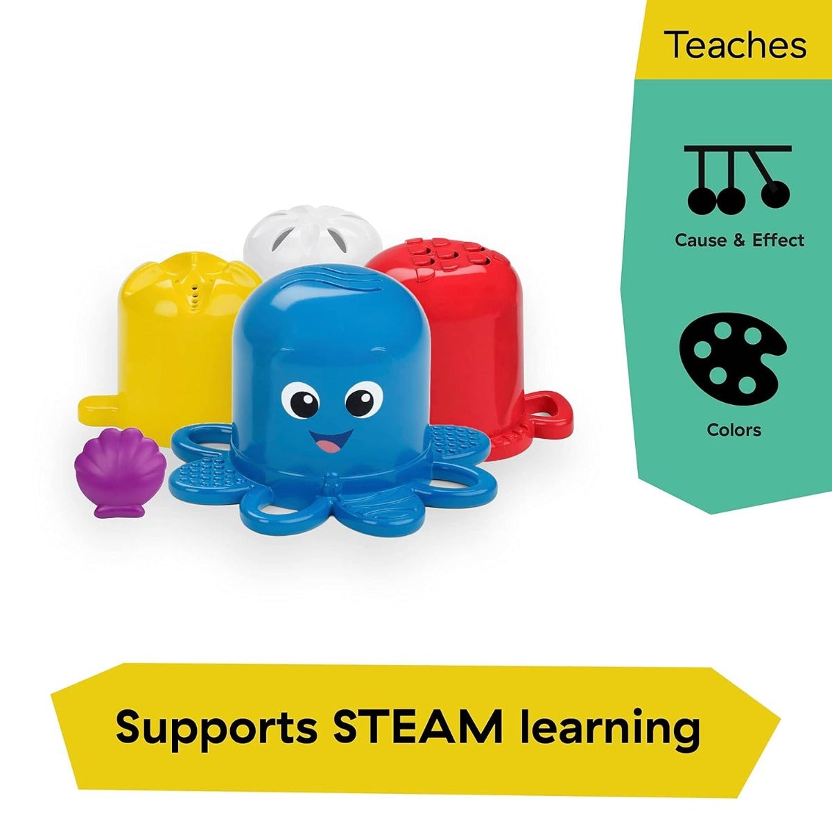Buy Baby Einstein Ocean Explorers Opuss Stack And Stream Sensory Stacking Cups | Yallatoys.com