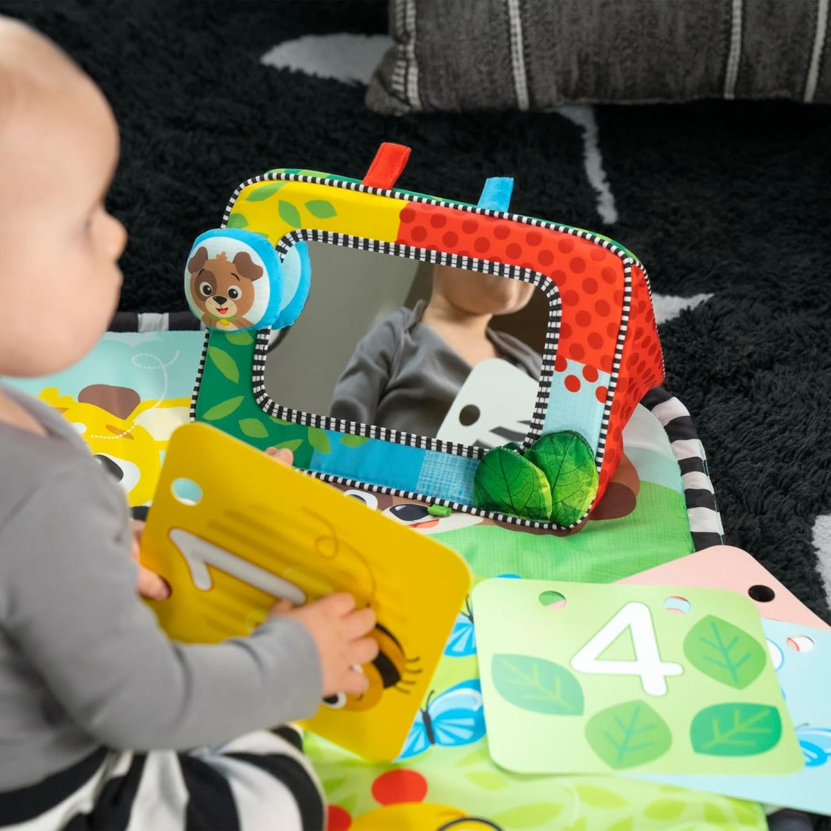 Buy Baby Einstein Tummy Time Mat And Mirror Set Discovery Garden | Yallatoys.com