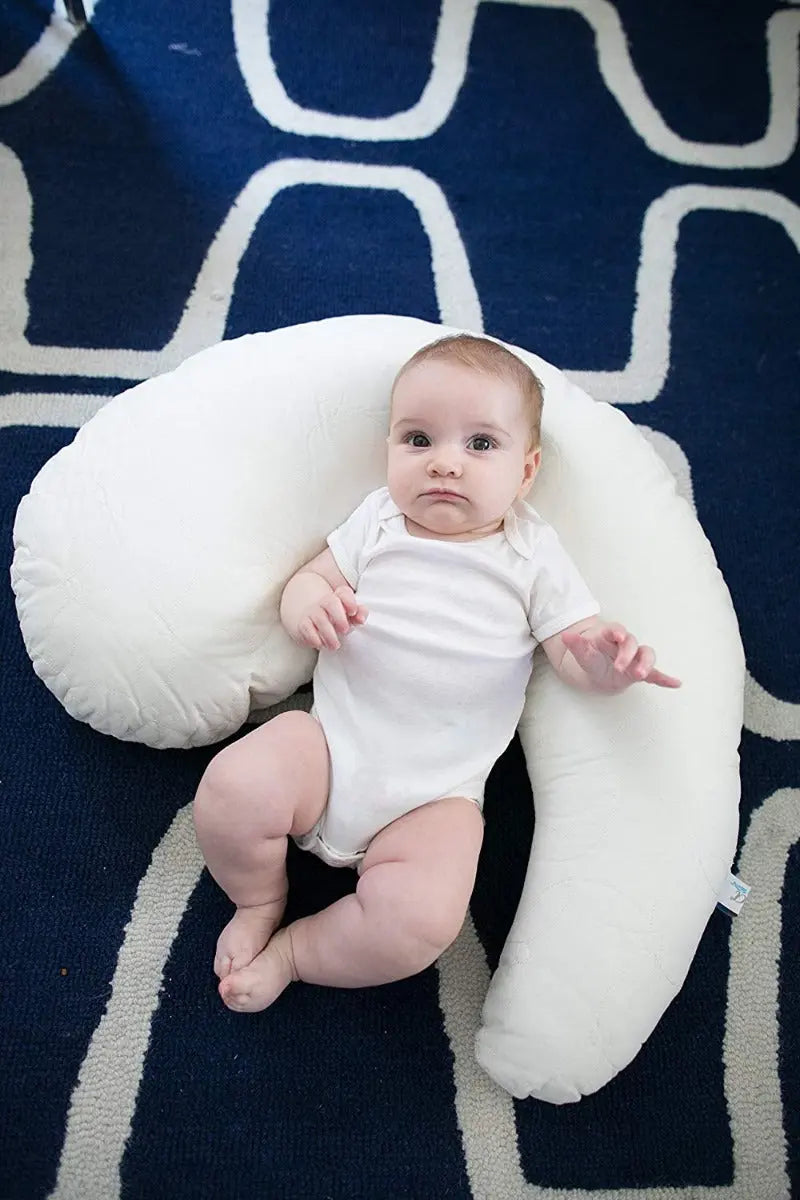 Gia Angled Feeding Pillow, Gray Chevron Yallamomz Yallatoys