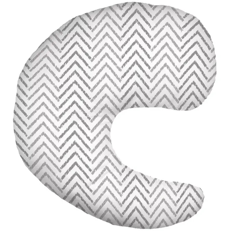 Gia Angled Feeding Pillow, Gray Chevron Yallamomz Yallatoys