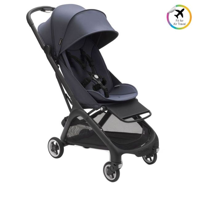 Bugaboo Butterfly Complete Stroller Black With Stormy Blue Bugaboo Yallatoys