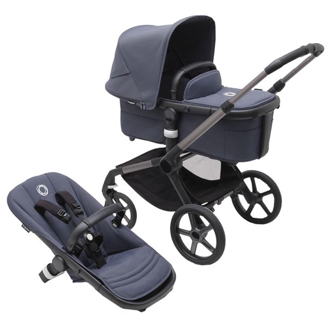 Bugaboo Fox 5 Complete Stroller Graphite With Stormy Blue Bugaboo Yallatoys