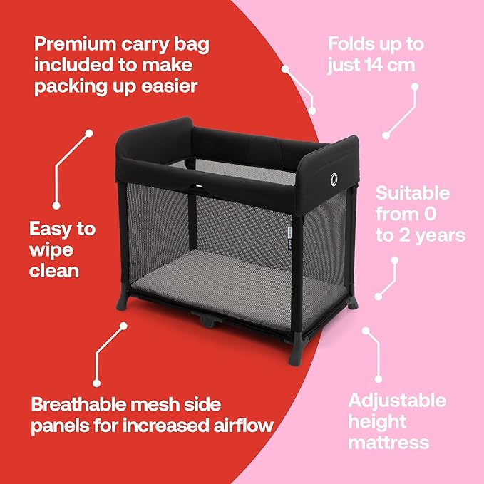 Bugaboo Stardust PopUp Travel Cot Black Bugaboo Yallatoys