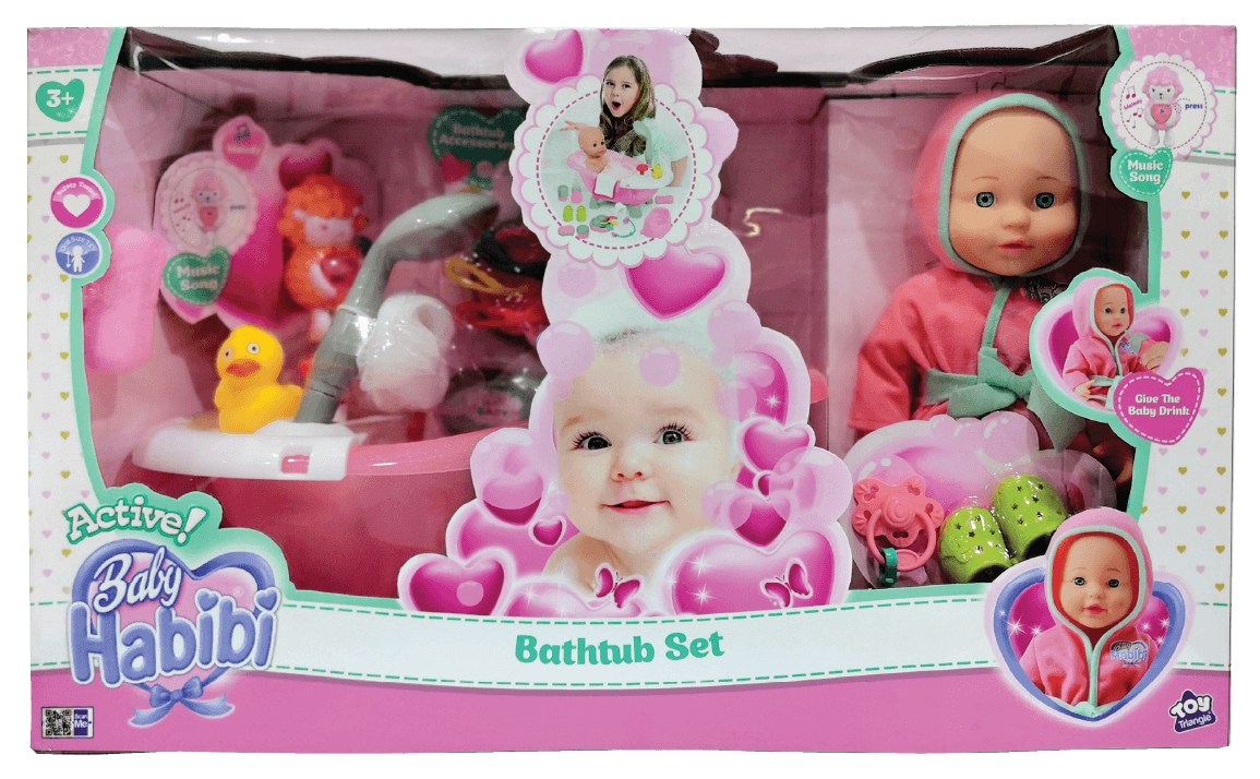 Buy Baby Habibi Doll Bathtub Set 14inch | Yallatoys.com