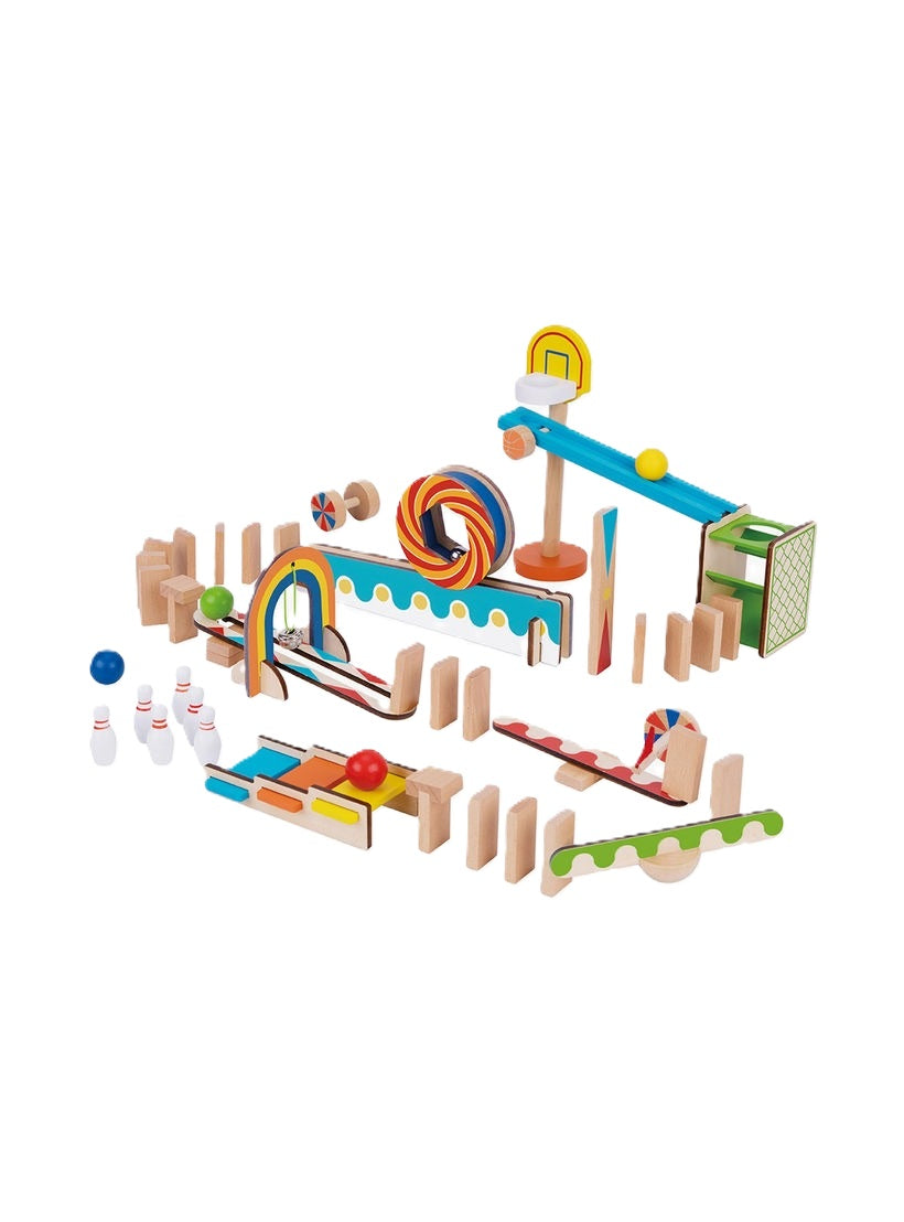 Buy Bimbly Domino Run Game 57pcs | Yallatoys.com