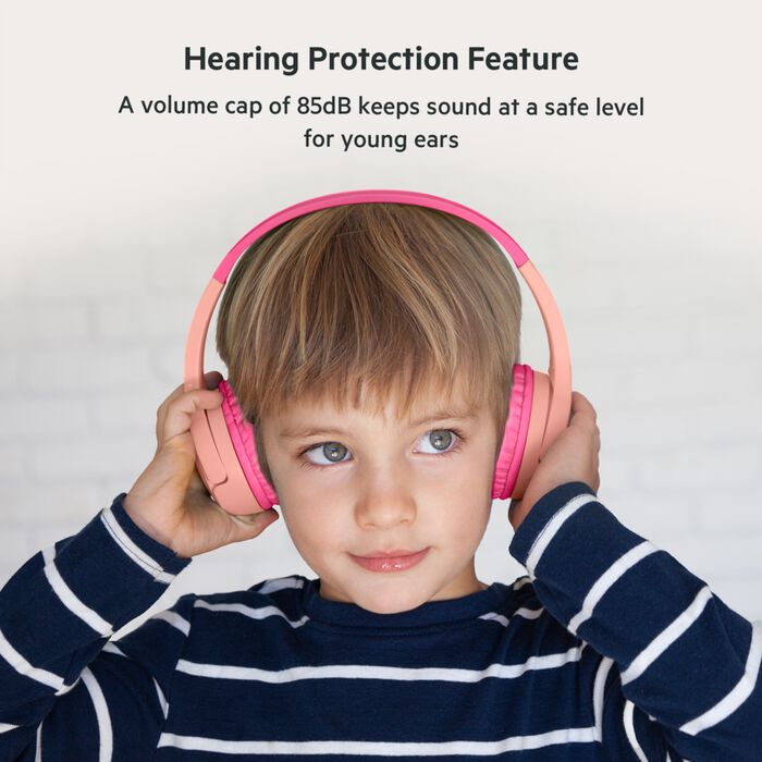 Buy Belkin SoundForm Mini Wireless On Ear Headphones for Kids Pink | Yallatoys.com