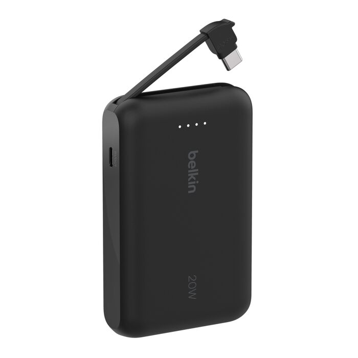 Buy BoostCharge Power Bank 10K with Integrated Cable Black | Yallatoys.com
