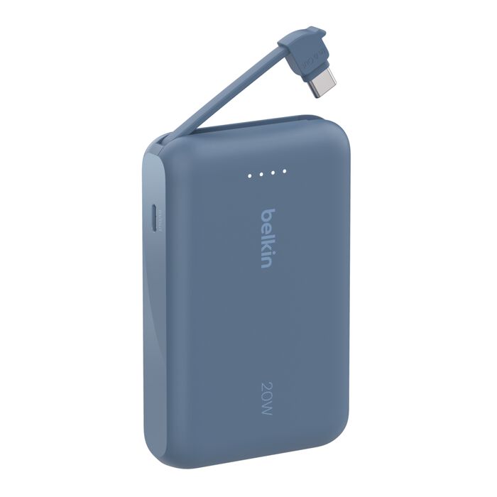 Buy BoostCharge Power Bank 10K with Integrated Cable Blue | Yallatoys.com