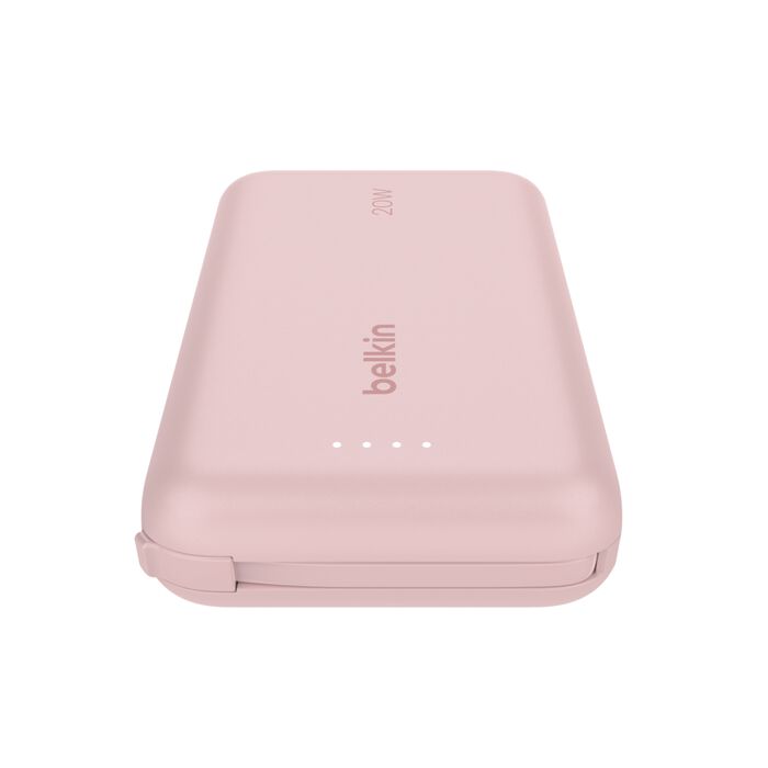 Buy BoostCharge Power Bank 10K with Integrated Cable Pink | Yallatoys.com