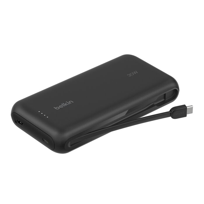Buy BoostCharge Power Bank 20K with Integrated Cable Black | Yallatoys.com
