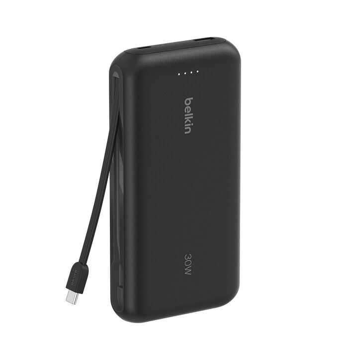Buy BoostCharge Power Bank 20K with Integrated Cable Black | Yallatoys.com