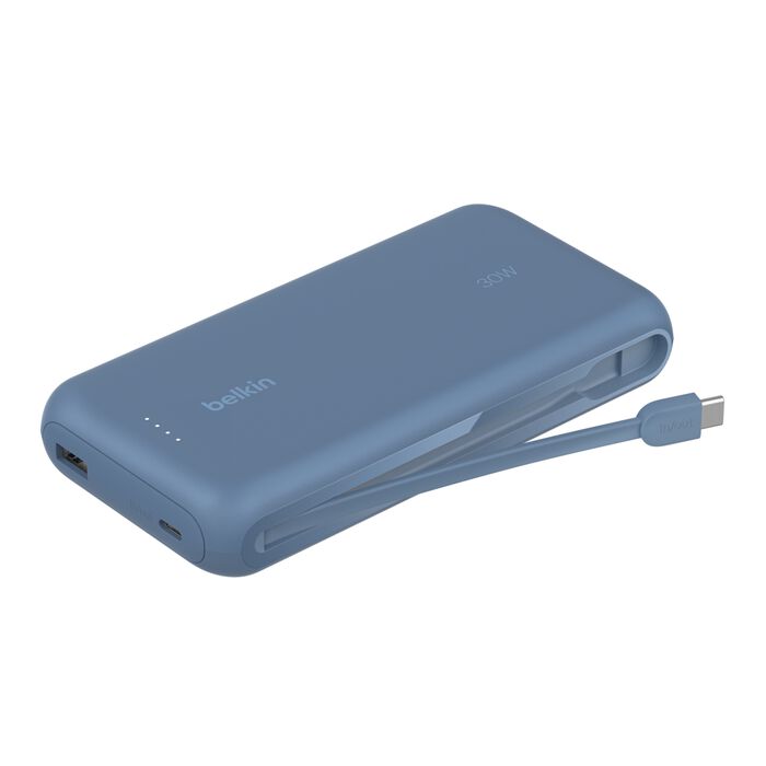Buy BoostCharge Power Bank 20K with Integrated Cable Blue | Yallatoys.com