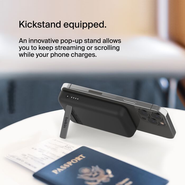 Buy Belkin BoostCharge Magnetic Wireless Power Bank 5K and Stand | Yallatoys.com