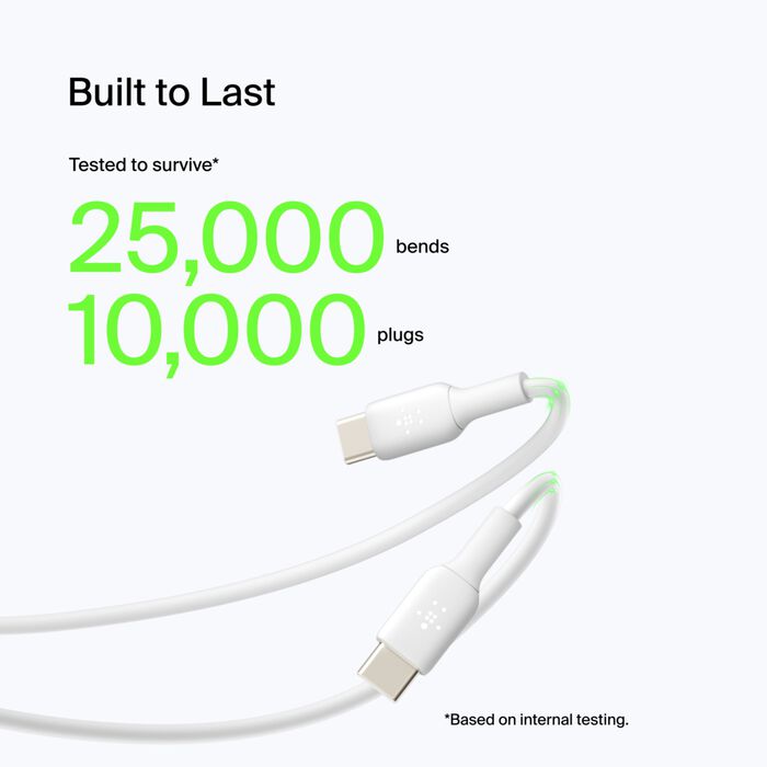 Buy Belkin BoostCharge USB-C to USB-A Cable 1M White | Yallatoys.com