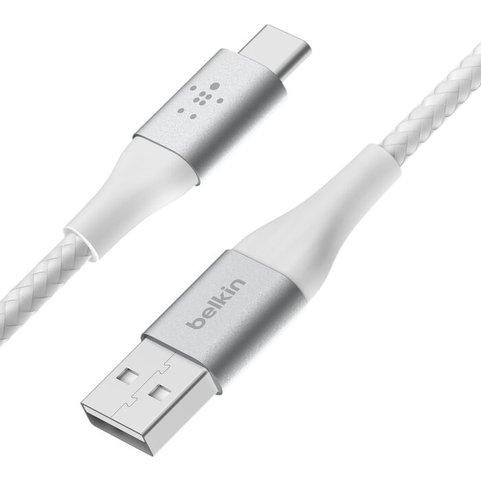 Buy Belkin BoostCharge USB-A to USB-C Braided Cable 2M White | Yallatoys.com