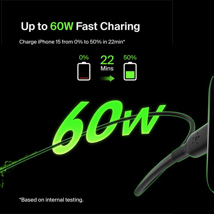 Buy Belkin BoostCharge USB-C to USB-C Cable 1M Black | Yallatoys.com