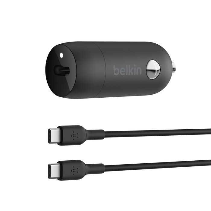 Buy Belkin BoostCharge 30W USB-C Car Charger + USB-C to USB-C cable | Yallatoys.com